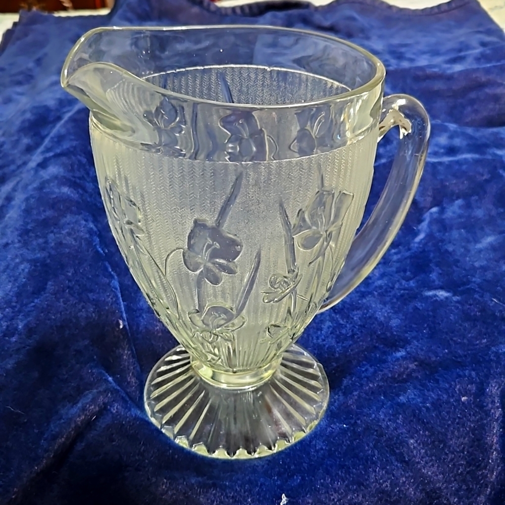 Lovely Jeannette Iris and Herringbone pitcher